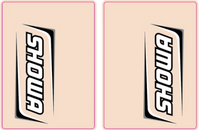 SHOWA Fork Tube Decals | Clear